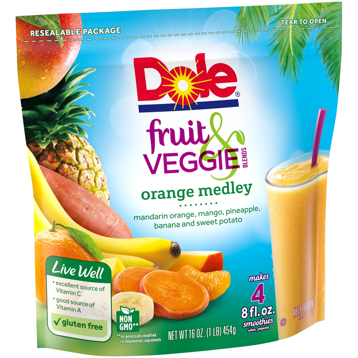 slide 7 of 9, Dole Fruit & Veggie Blends, 16 oz