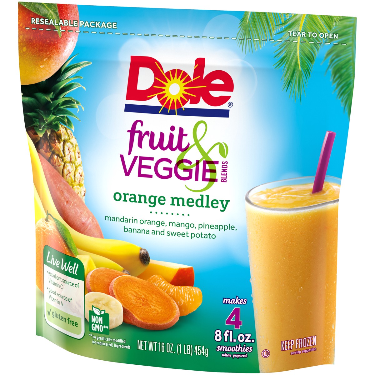 slide 3 of 9, Dole Fruit & Veggie Blends, 16 oz