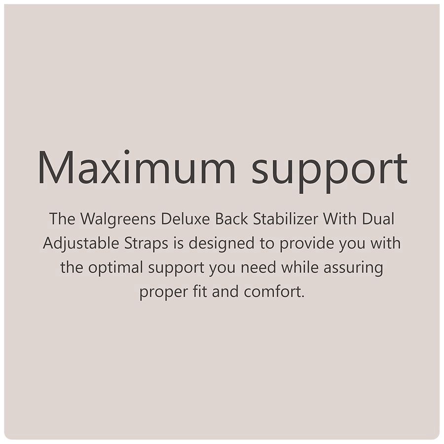 slide 2 of 5, Walgreens S-M Deluxe Back Stabilizer, 1 ct