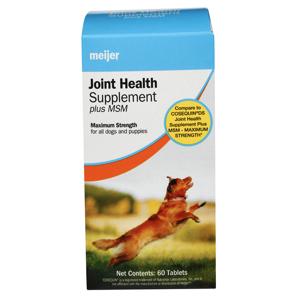 slide 1 of 6, Meijer Joint Health Supplement Plus MSM For Dogs, 60 ct