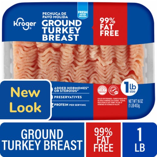 slide 1 of 5, Kroger 99% Lean Ground Turkey Breast, 16 oz