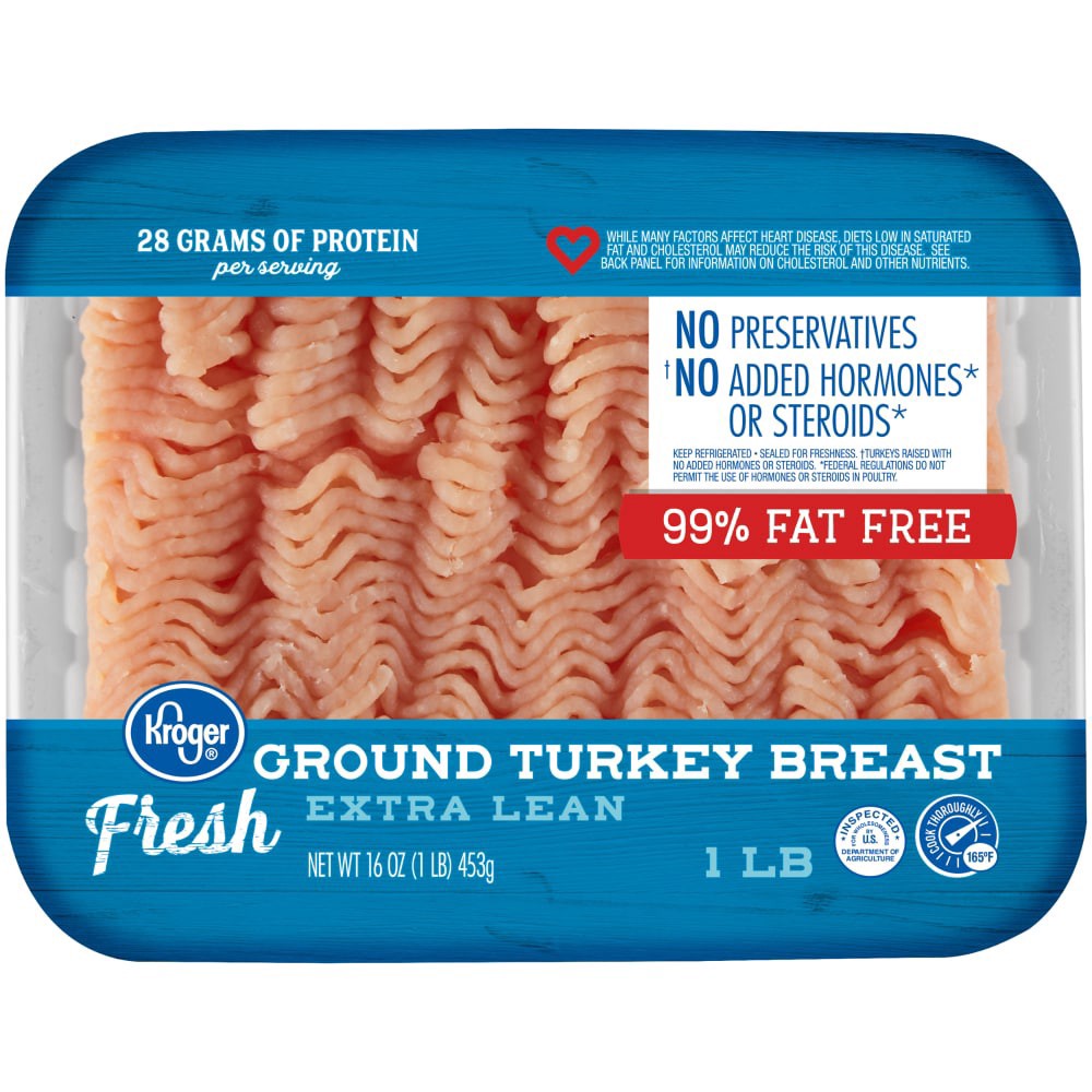 slide 1 of 5, Kroger 99% Lean Ground Turkey Breast, 16 oz