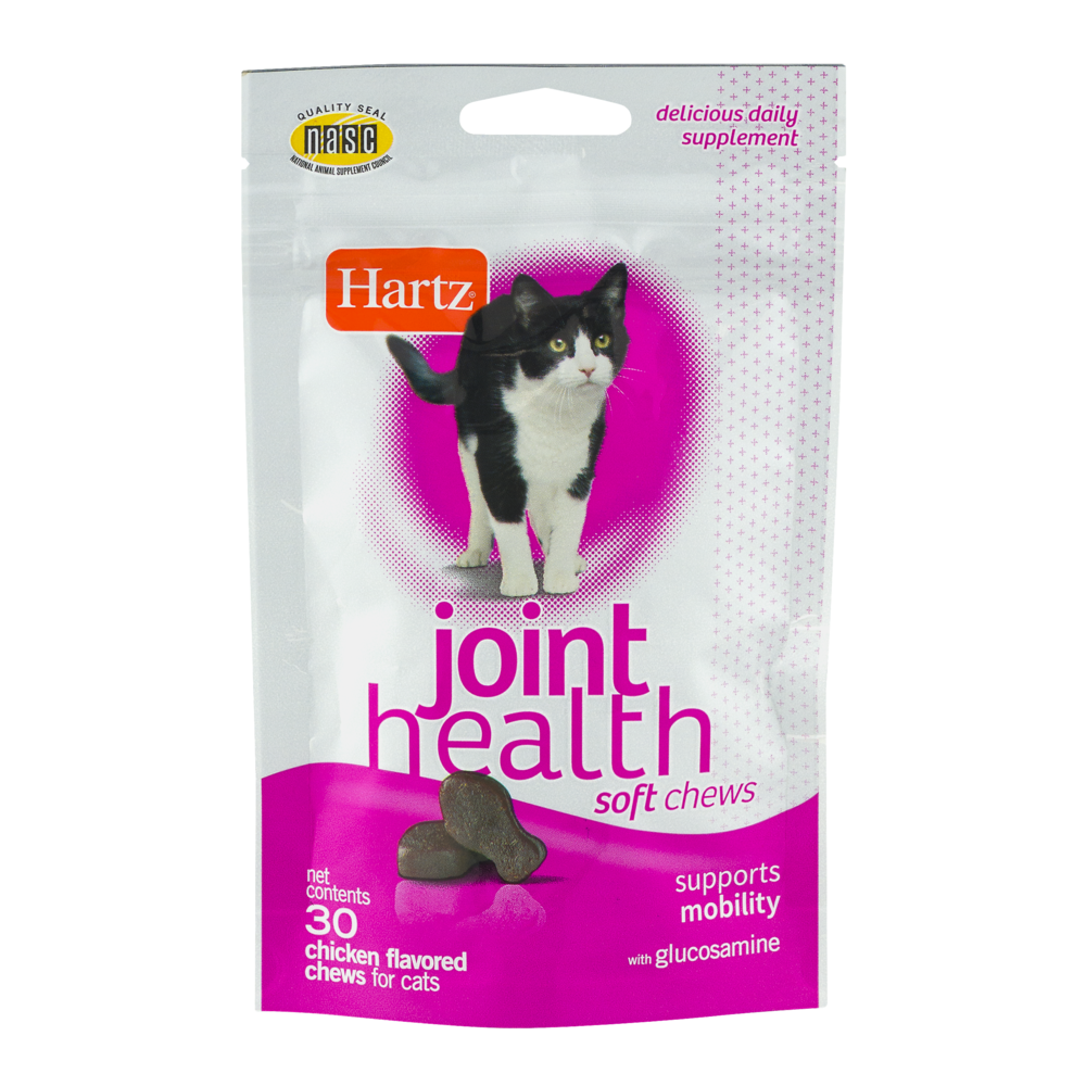 slide 1 of 1, Hartz Joint Health Soft Chews For Cats Chicken, 30 ct