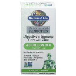 Garden of Life Dr. Formulated Digestive & Immune Care with Zinc 30 Capsules