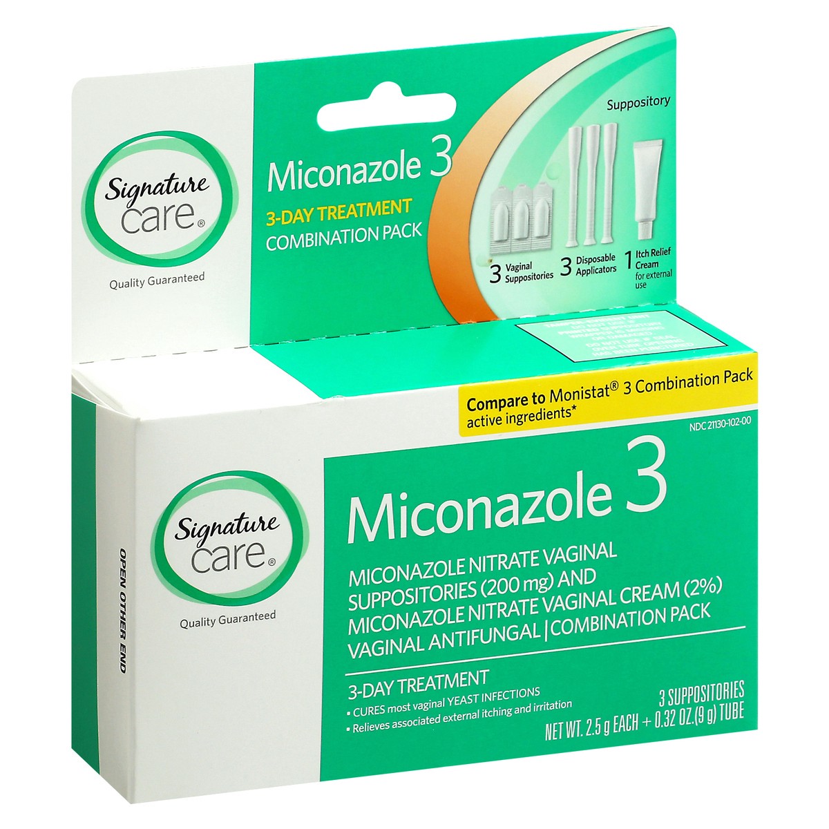 slide 3 of 9, S Care Miconazole 3 Combo Pack, 1 ct