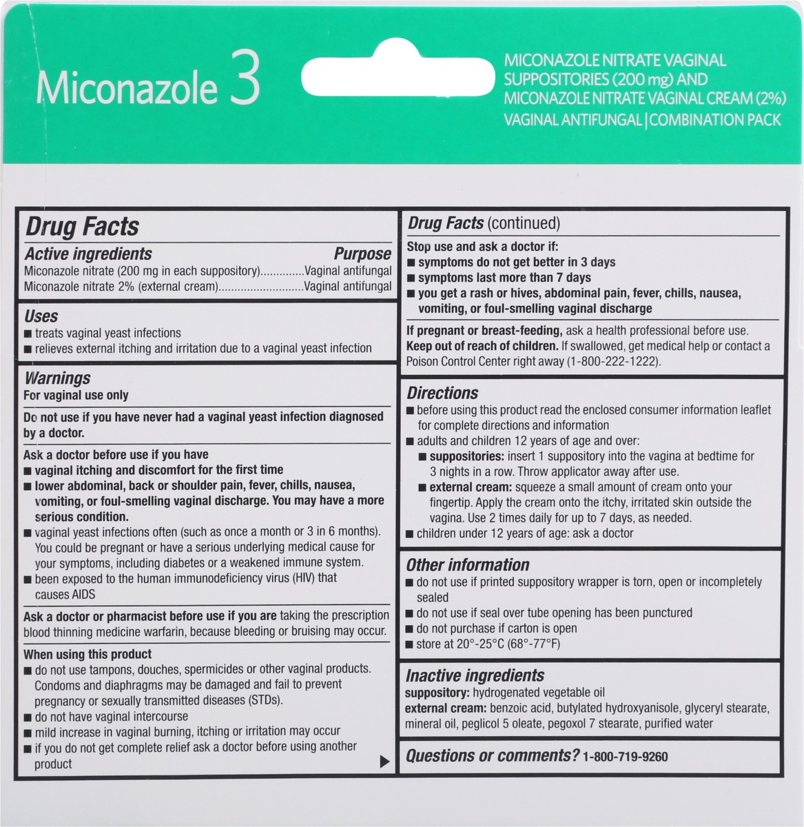 slide 9 of 9, S Care Miconazole 3 Combo Pack, 1 ct