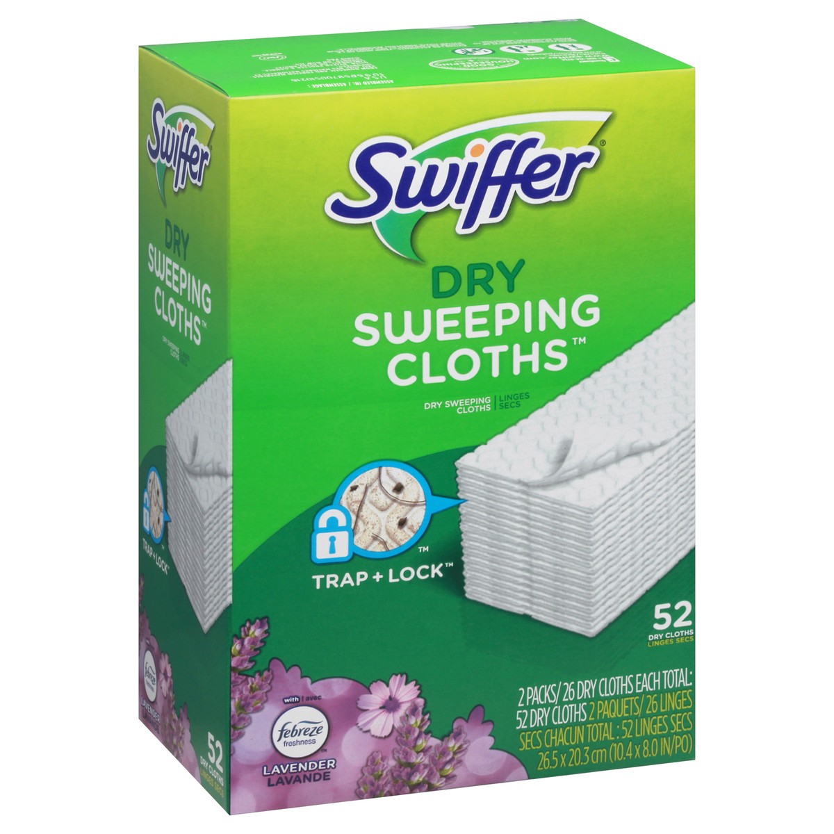 slide 3 of 13, Swiffer Lavender Dry Sweeping Cloths 2 Packs 2 ea, 2 ct