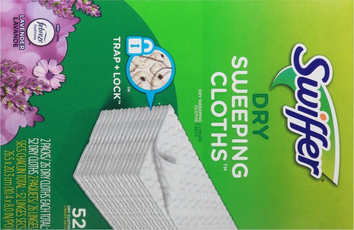 slide 9 of 13, Swiffer Lavender Dry Sweeping Cloths 2 Packs 2 ea, 2 ct