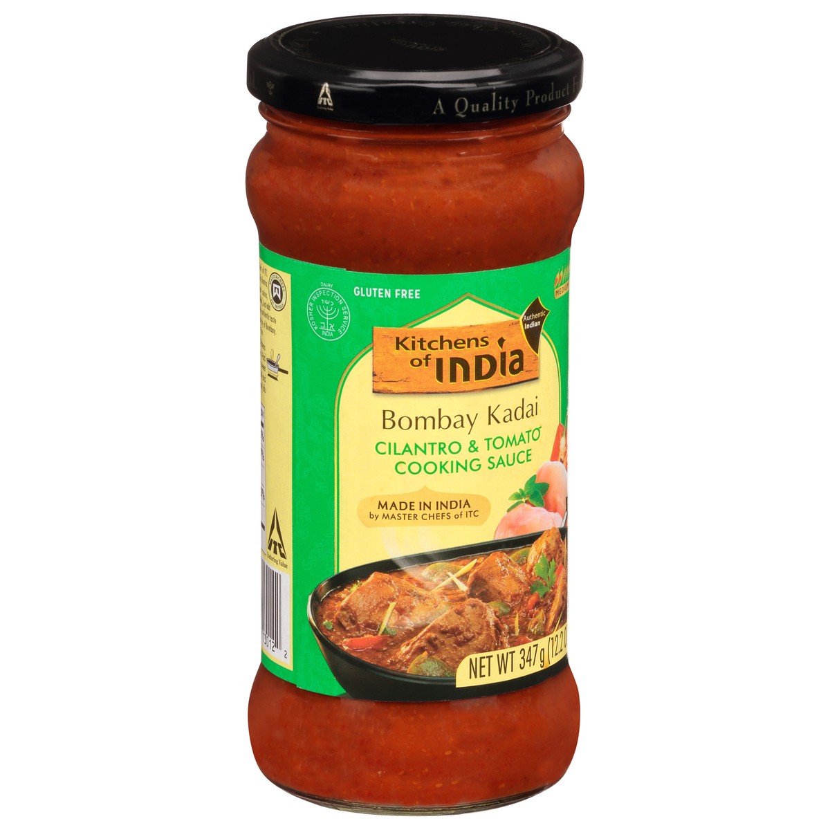 slide 13 of 13, Kitchens of India Medium Bombay Kadai Cilantro & Tomato Cooking Sauce 347 g, 347 g