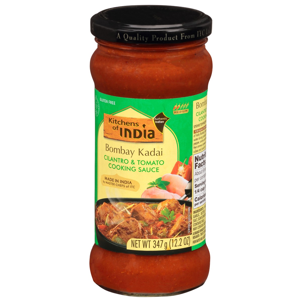 slide 2 of 13, Kitchens of India Medium Bombay Kadai Cilantro & Tomato Cooking Sauce 347 g, 347 g