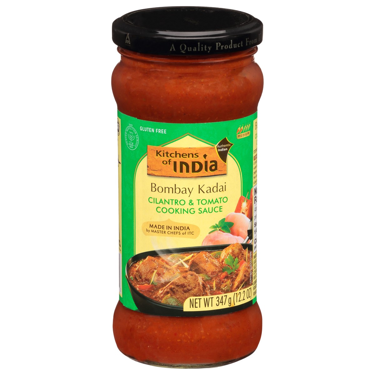 slide 6 of 13, Kitchens of India Medium Bombay Kadai Cilantro & Tomato Cooking Sauce 347 g, 347 g