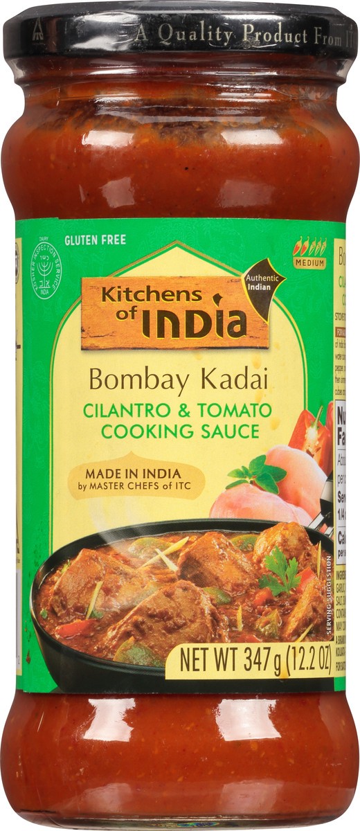 slide 7 of 13, Kitchens of India Medium Bombay Kadai Cilantro & Tomato Cooking Sauce 347 g, 347 g