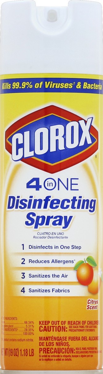 slide 1 of 5, Clorox Disinfecting Spray 19 oz, 19 oz