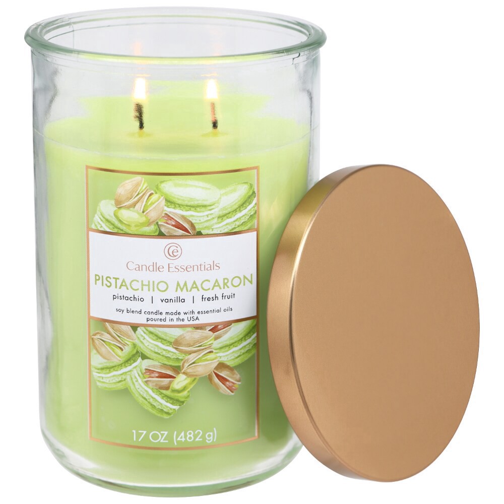 slide 2 of 2, Candle Essentials Scented Jar Candle - Pistachio Macaron, 17 oz