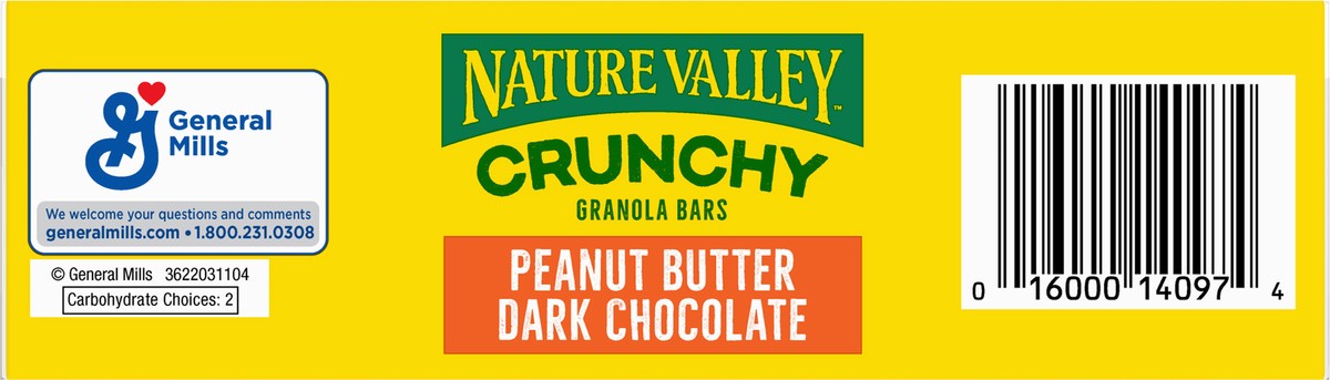 slide 6 of 9, Nature Valley Crunchy Granola Bars, Peanut Butter Dark Chocolate, 12 bars, 6 ct