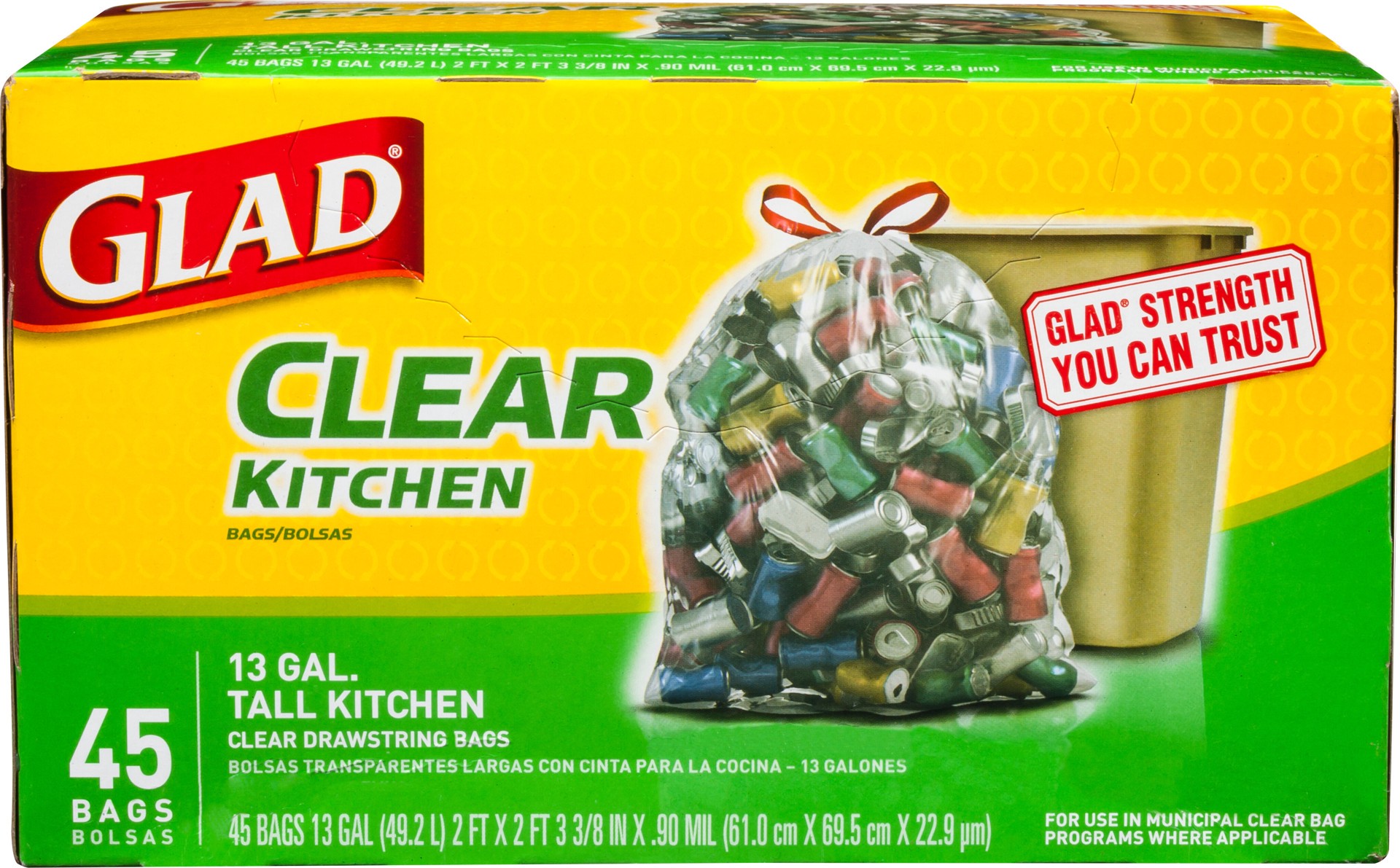 slide 1 of 5, Glad Tall Kitchen Bags 45 ea, 45 ct