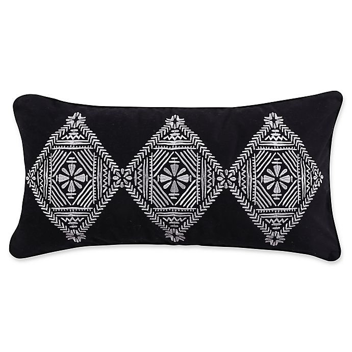 slide 1 of 2, Levtex Home Nia Tri Diamond Rectangle Throw Pillow - Black/White, 1 ct