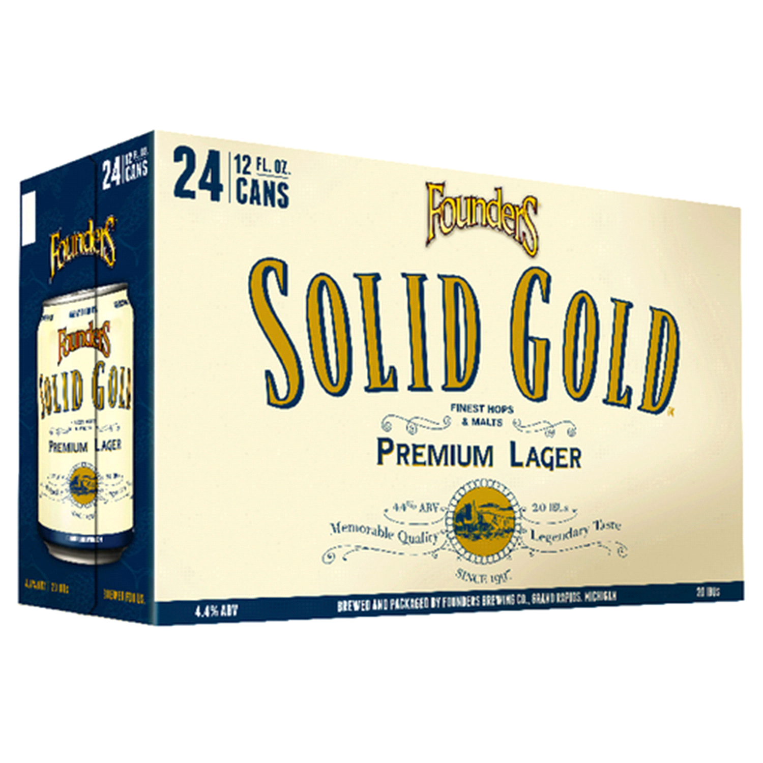 slide 1 of 1, Founders Brewing Co. Solid Gold, Premium Lager Beer, 24 ct; 12 oz