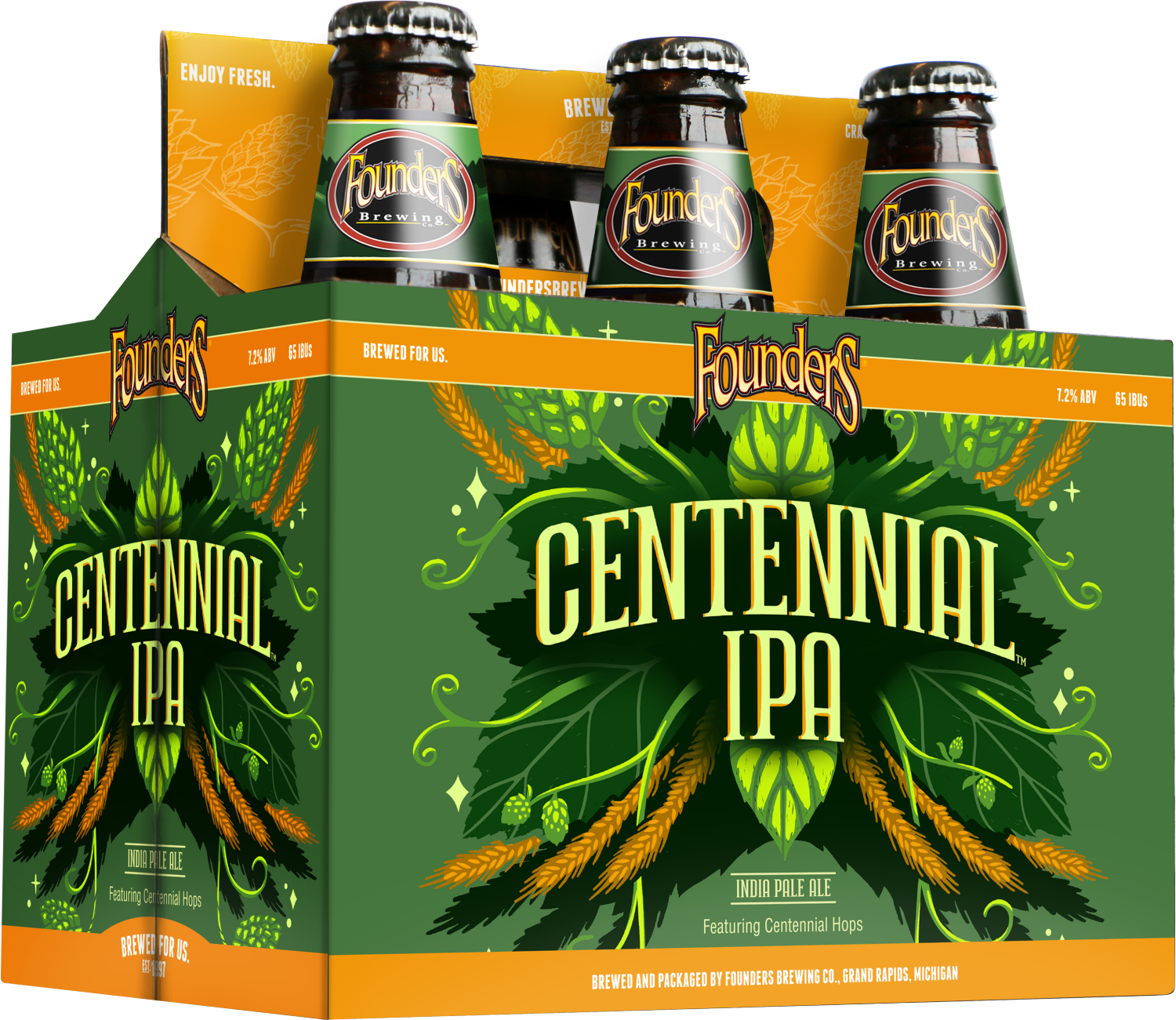 slide 1 of 3, Founders Brewing Co. Centennial IPA, American IPA Beer, 6 ct; 12 fl oz