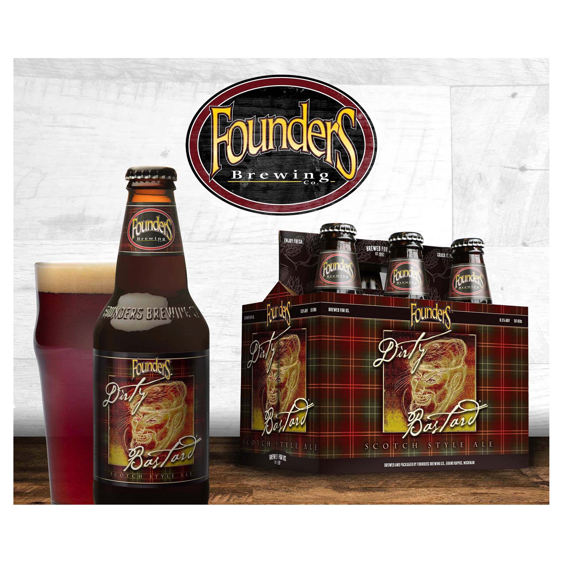 slide 3 of 17, Founders Brewing Co. Dirty Bastard, Scotch Ale Bottles, 6 ct; 12 oz