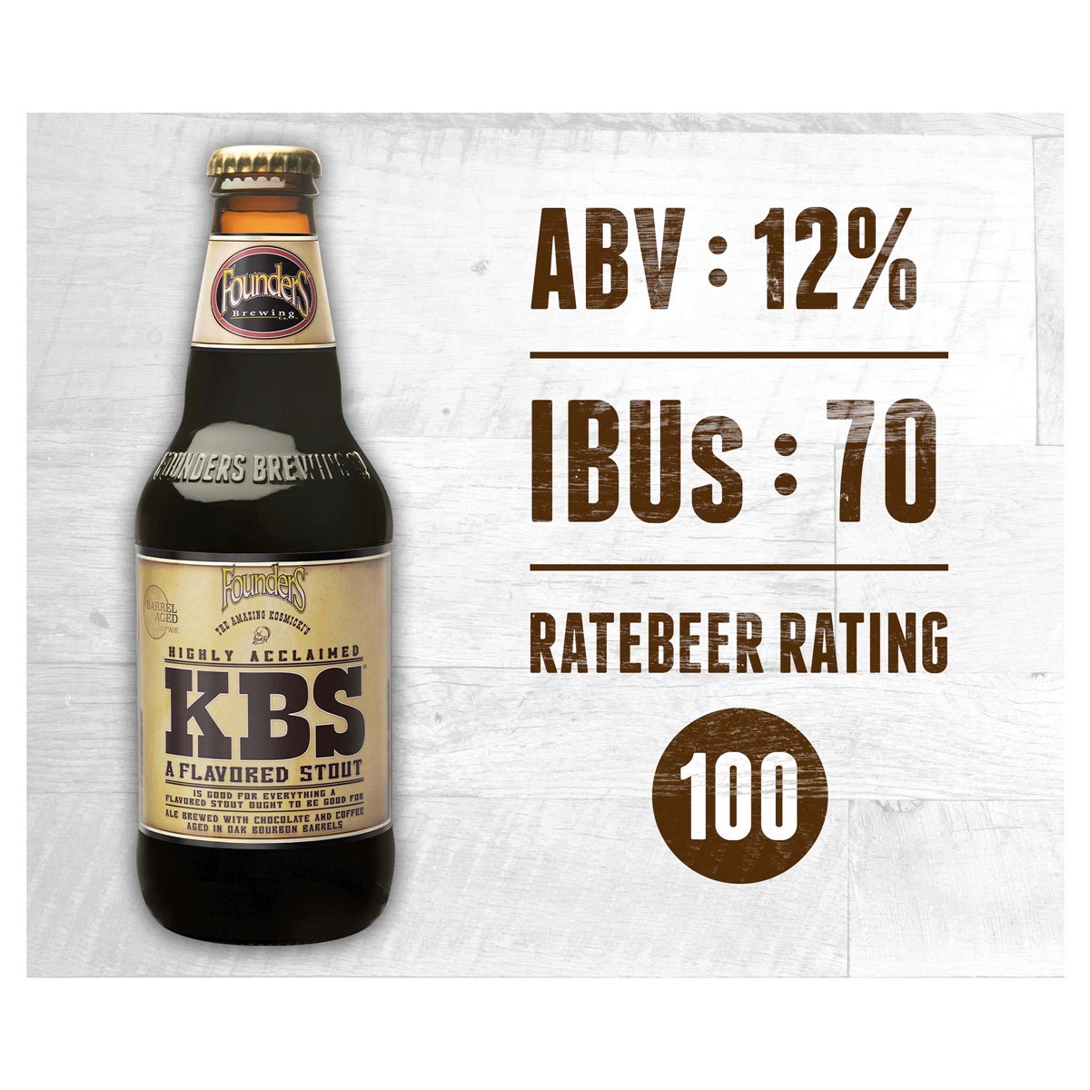 slide 13 of 21, Founders Brewing Co. KBS, Bourbon Barrel-Aged Imperial Stout Beer, 4 ct; 12 oz