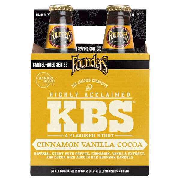 slide 4 of 5, Founders Brewing Co. Brewing Co. Kbs Cinnamon Vanilla Cocoa Stout, 4 ct; 12 oz