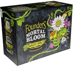 Founders Brewing Co. Mortal Bloom Hazy IPA, 12 Pack, 12 fl oz Cans, 6.2% ABV