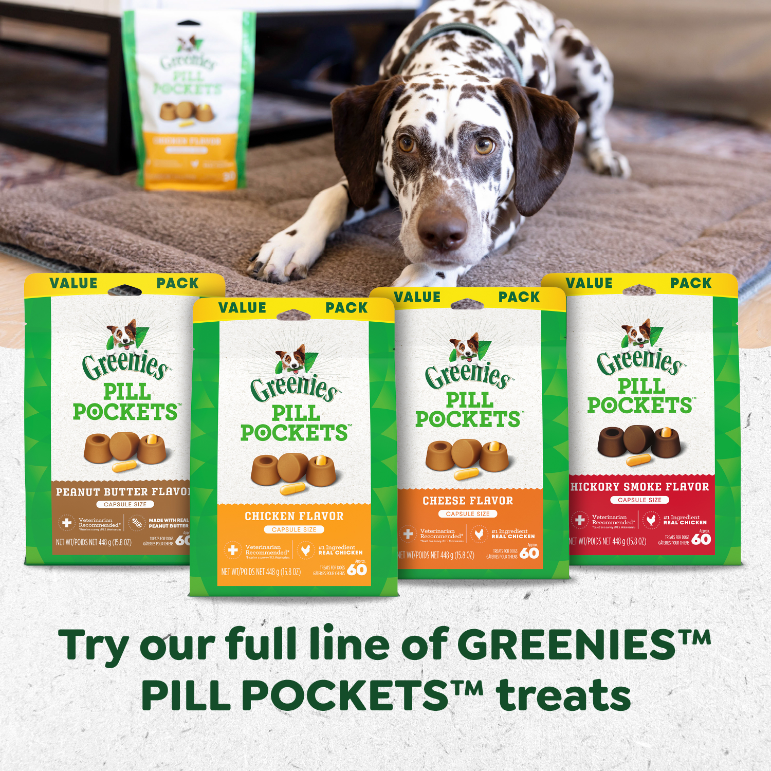slide 5 of 8, Greenies Pill Pockets Peanut Butter Flavor Treats for Dogs Capsule Size 7.9 oz, 7.9 oz