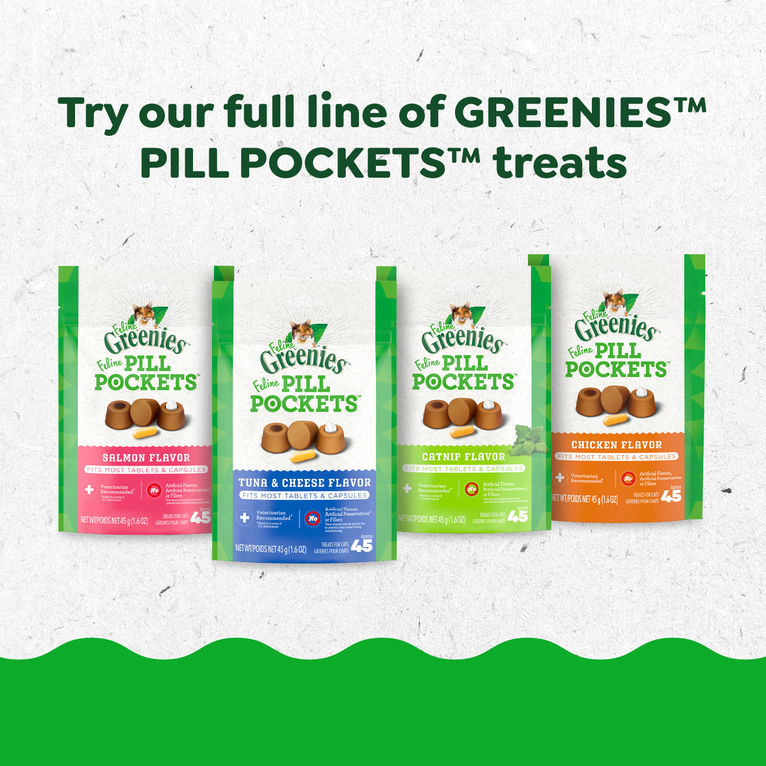 slide 2 of 8, Greenies Pill Pockets Catnip Flavor Treats for Cats 1.6 oz, 1.6 oz