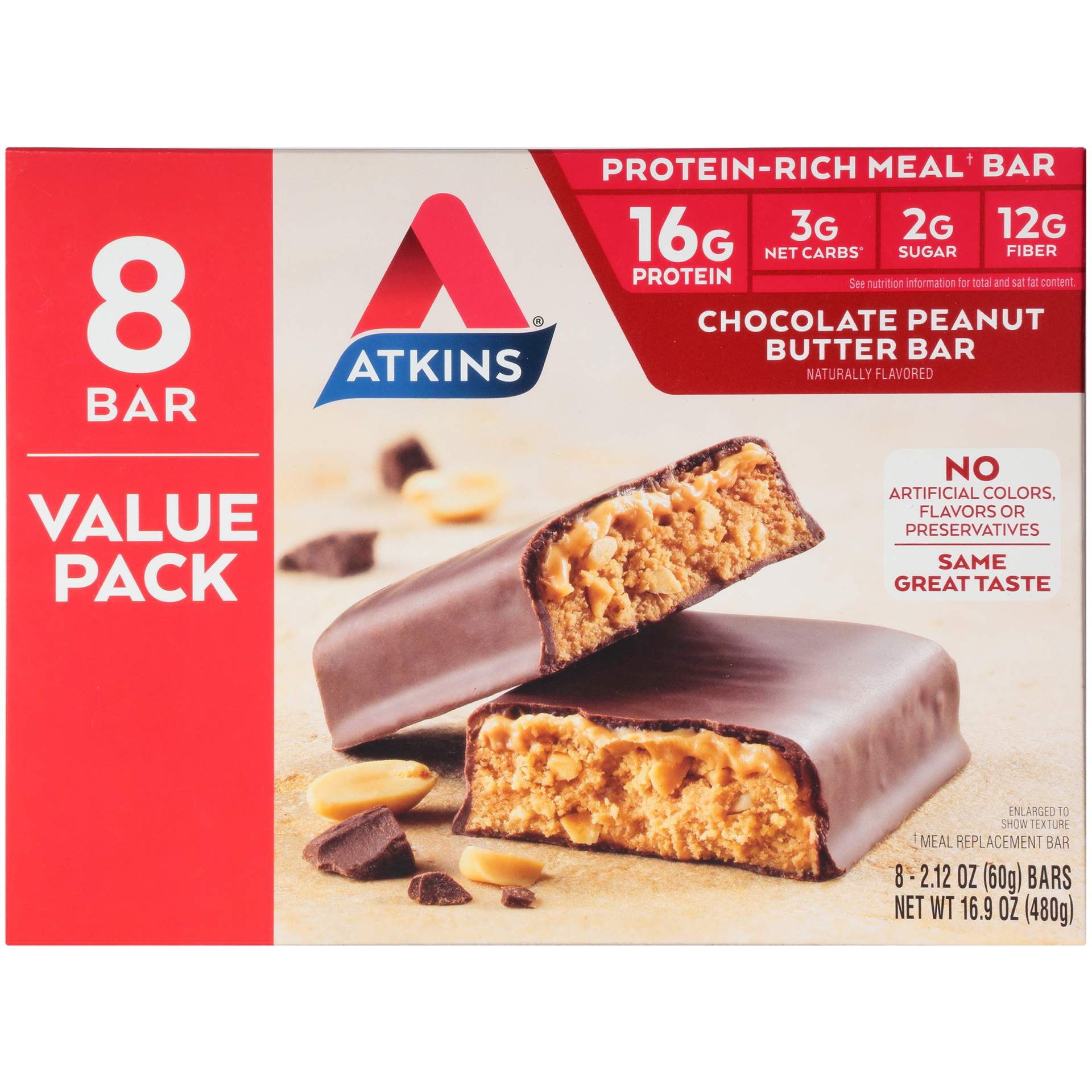 slide 4 of 8, Atkins Protein Meal Bar, 8 ct; 2.1 oz