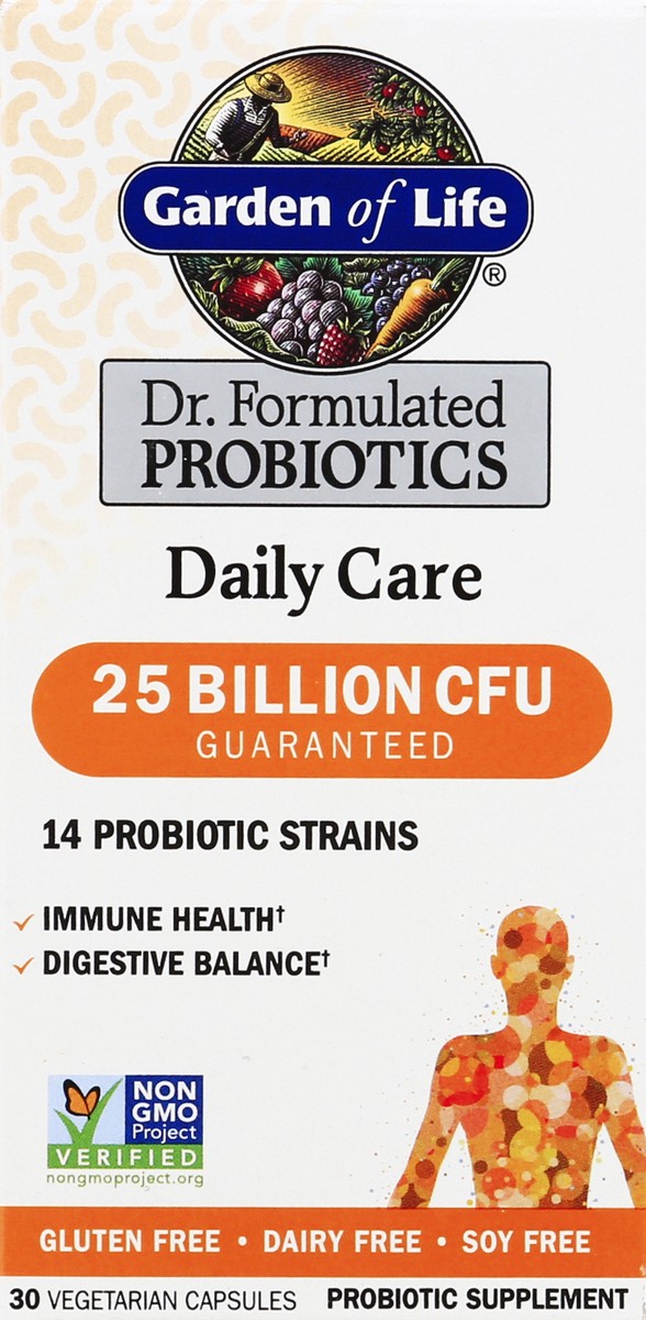 slide 1 of 9, Garden of Life Probiotics Daily Care 30 Vegetarian Capsules, 30 ct