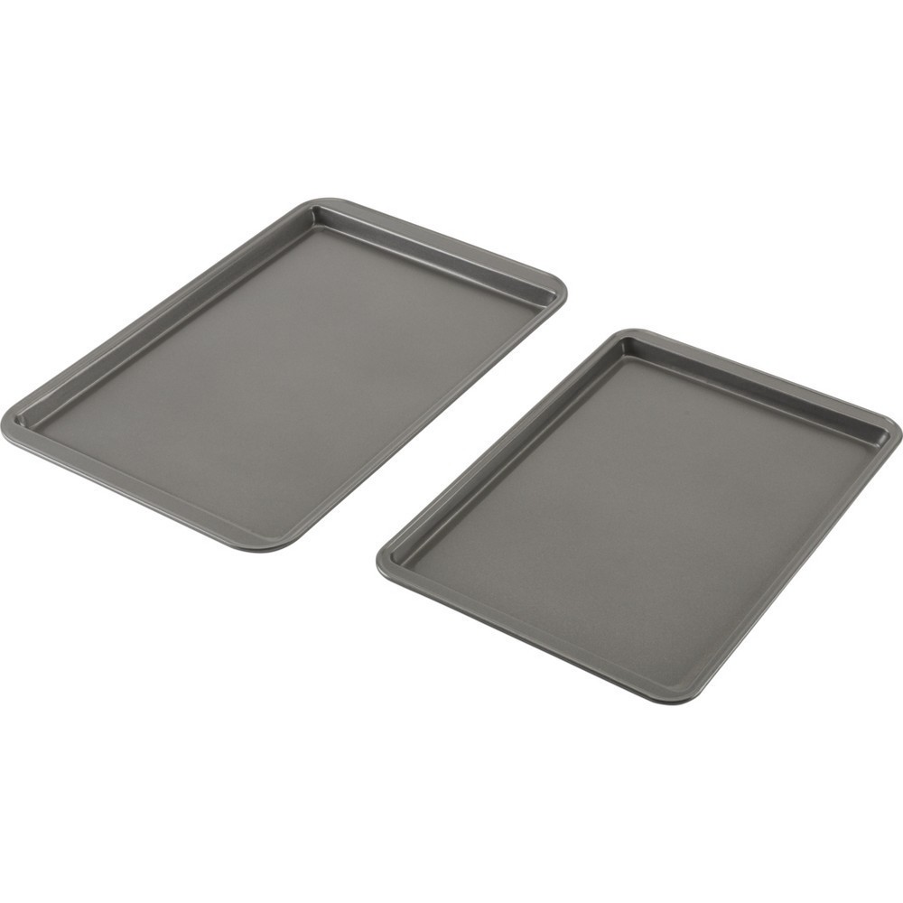 slide 4 of 7, Good Cook Ready 2pk Cookie Sheets (17"x11" and 15"x10"), 2 ct