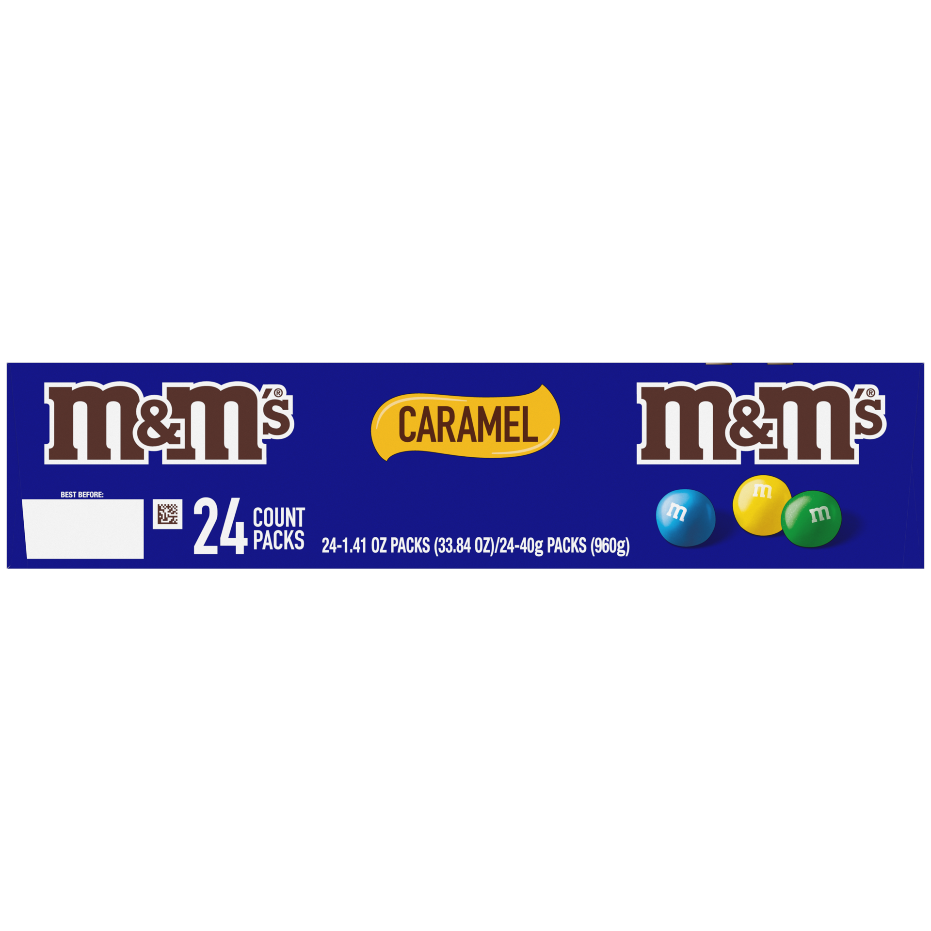 slide 2 of 5, M&M's, Caramel Chocolate Candy, Bulk Full Size, 1.41 oz., 24 ct., 33.84 oz