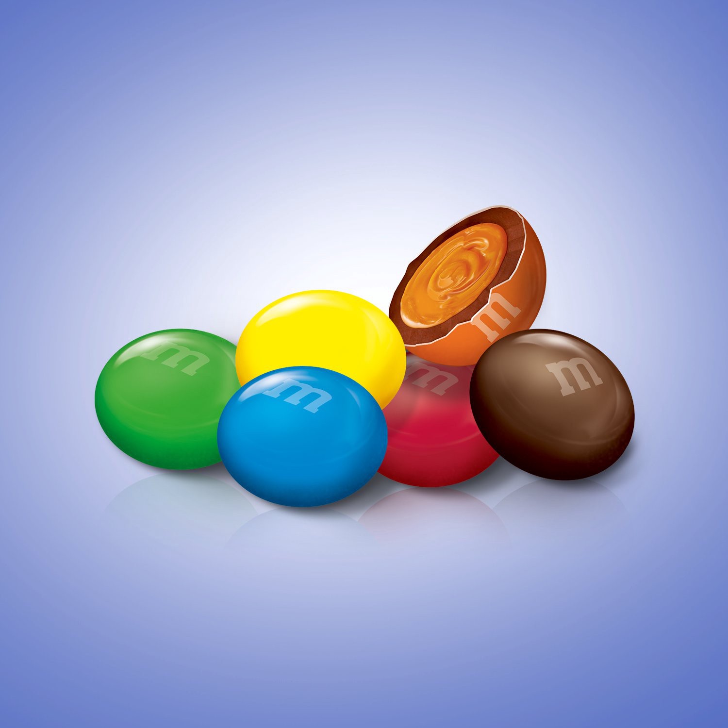 slide 4 of 5, M&M's, Caramel Chocolate Candy, Bulk Full Size, 1.41 oz., 24 ct., 33.84 oz