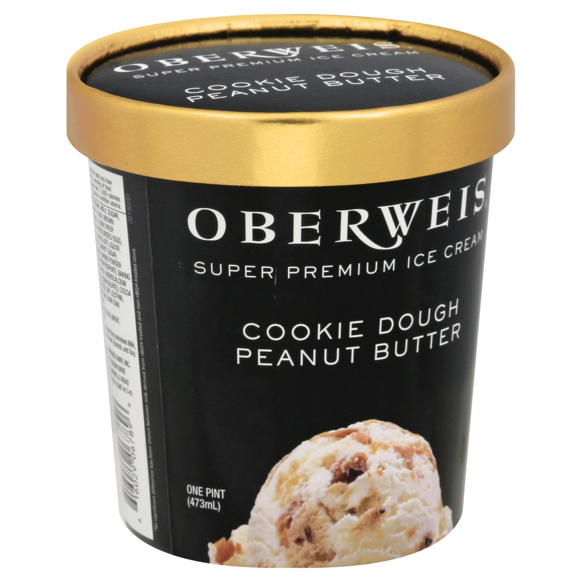 slide 2 of 9, Oberweis Super Premium Cookie Dough Peanut Butter Ice Cream 1 pt, 1 pint