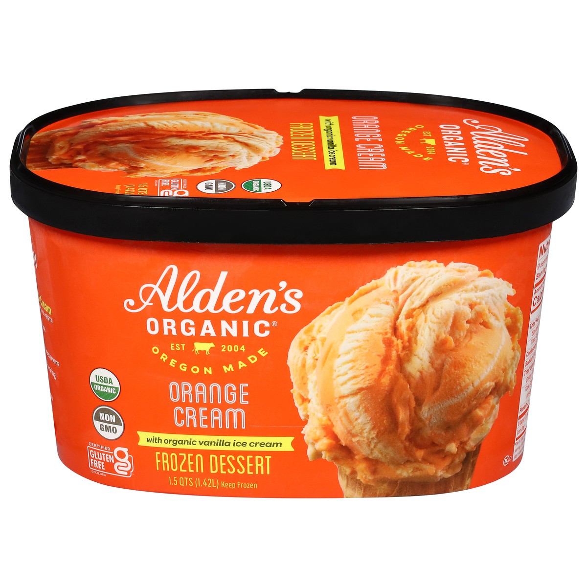 slide 2 of 13, Alden's Organic Orange Cream Frozen Dessert 1.5 qt, 1.5 qt