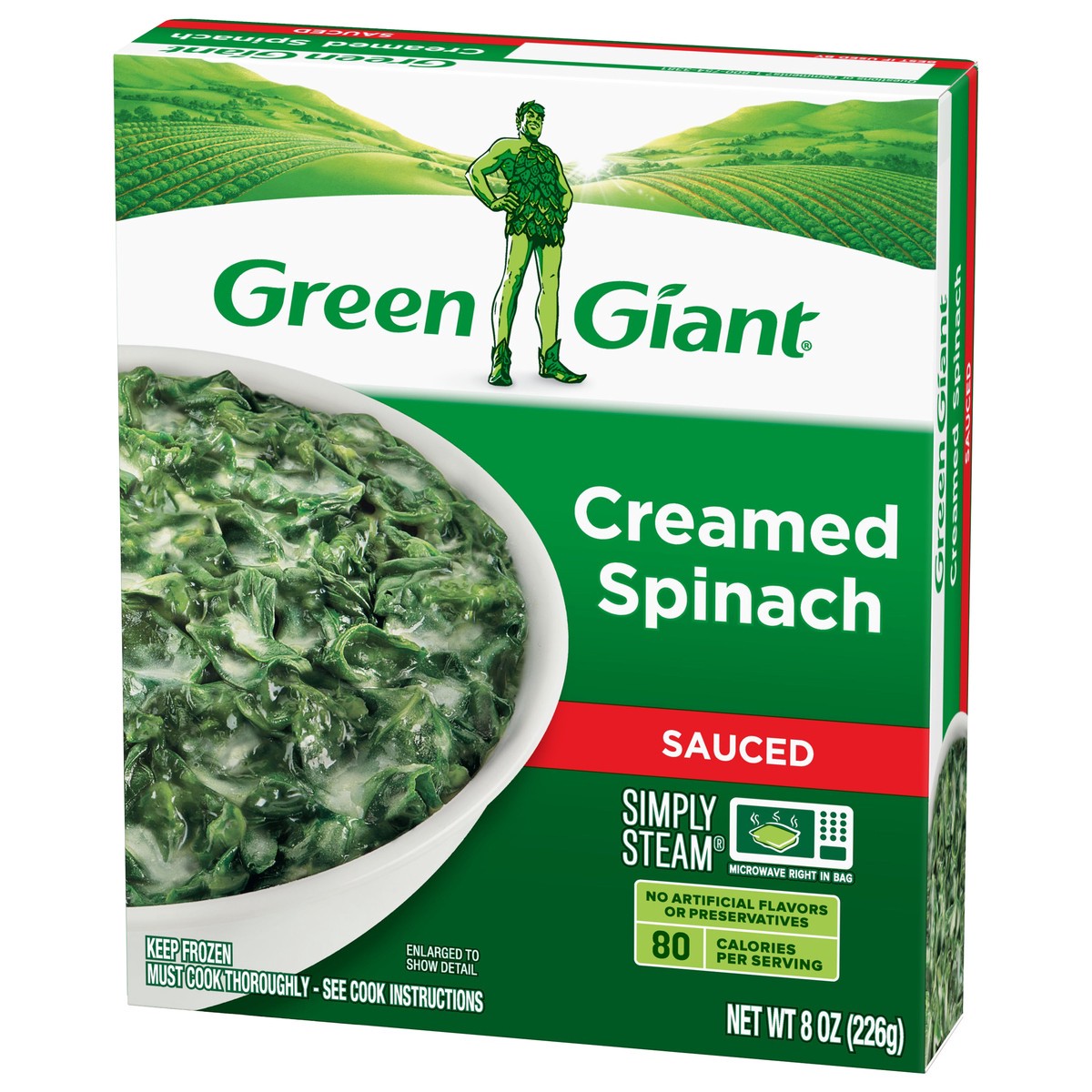 slide 7 of 9, Green Giant Creamed Spinach, 8 oz