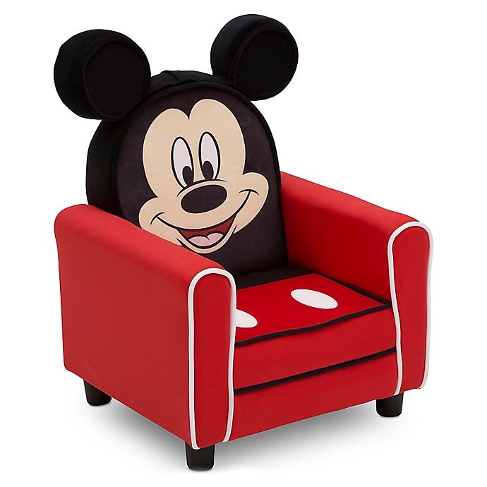 slide 1 of 1, Delta Children Disney Mickey Mouse Figural Upholstered Kids Chair - Red/Black, 1 ct