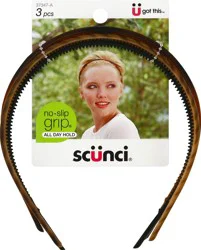 scünciNo-Slip Skinny Headbands, 3 ct