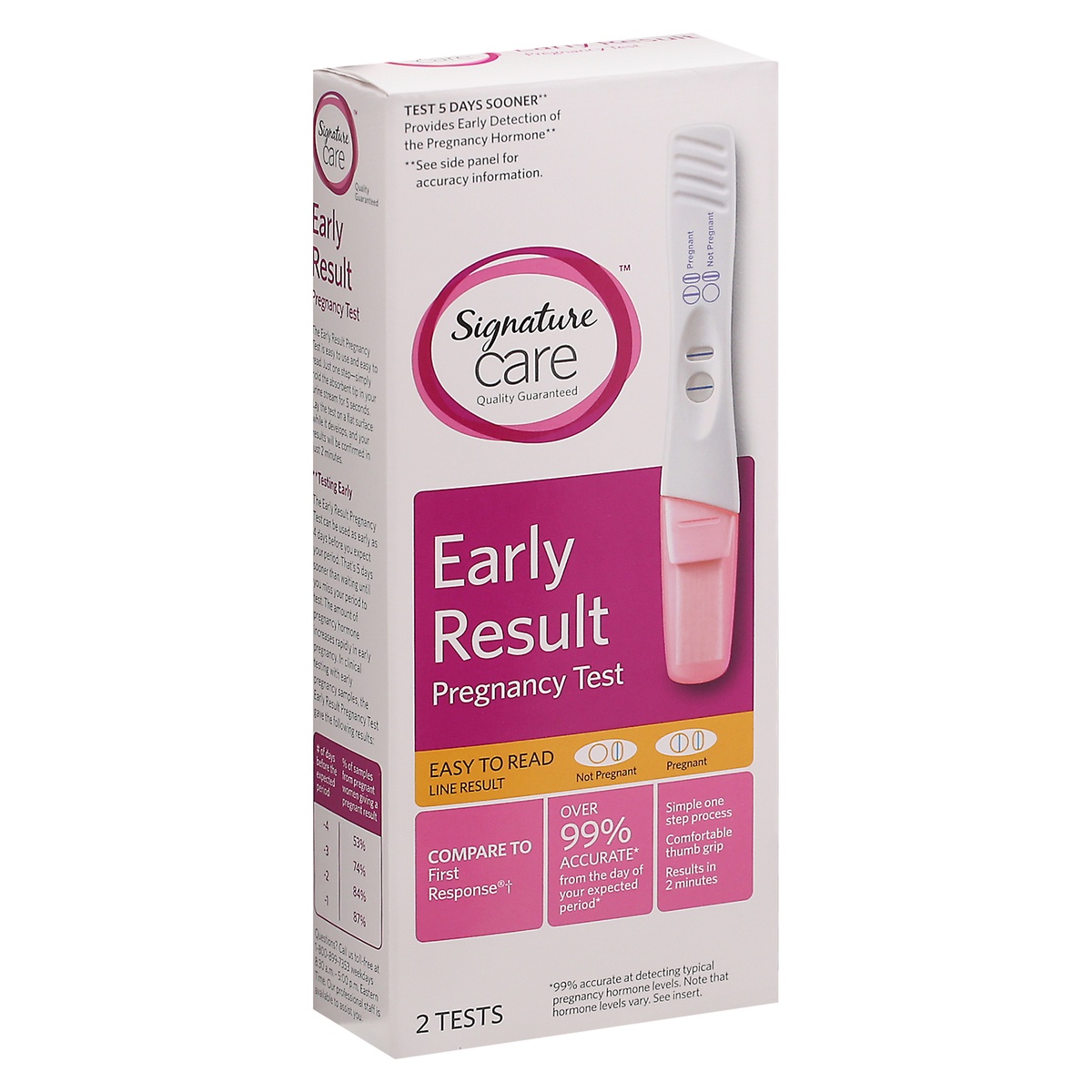 slide 2 of 9, Signature Care Pregnancy Test Early Result, 