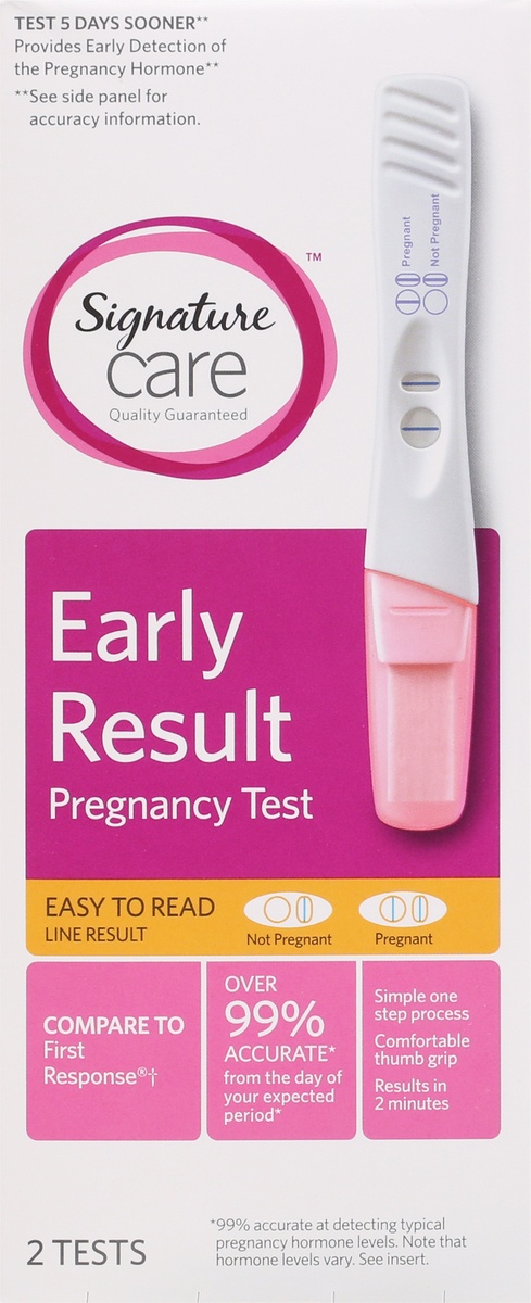 slide 6 of 9, Signature Care Pregnancy Test Early Result, 