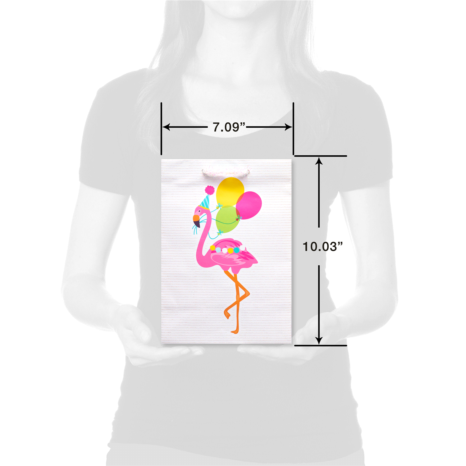 slide 3 of 3, American Greetings Medium Gift Bag (Flamingo), 1 ct