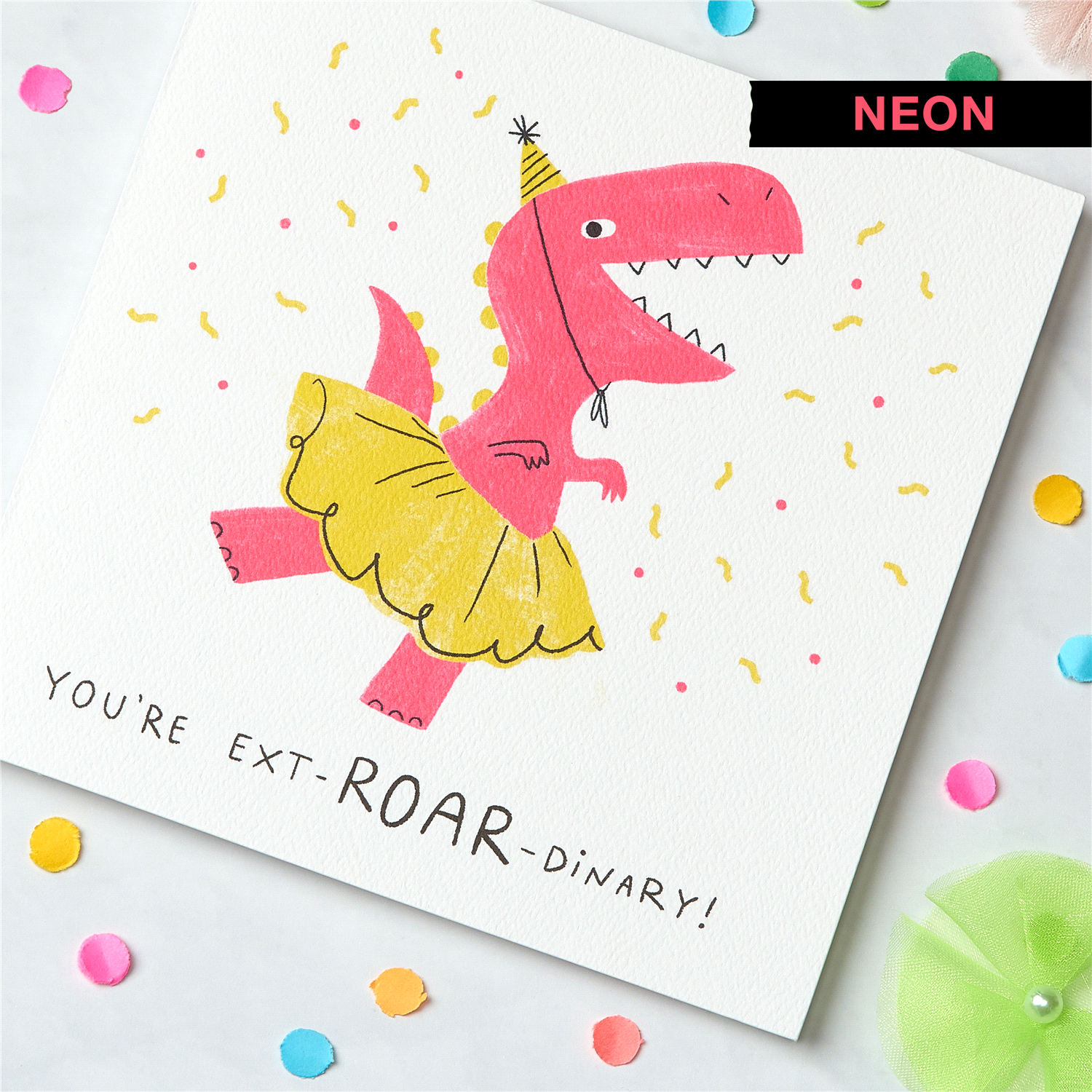 slide 4 of 4, American Greetings Dinosaur Birthday Greeting Card for Girl, 1 ct