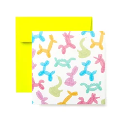 American Greetings Balloon Animals Blank Greeting Card - Birthday, Thinking of You