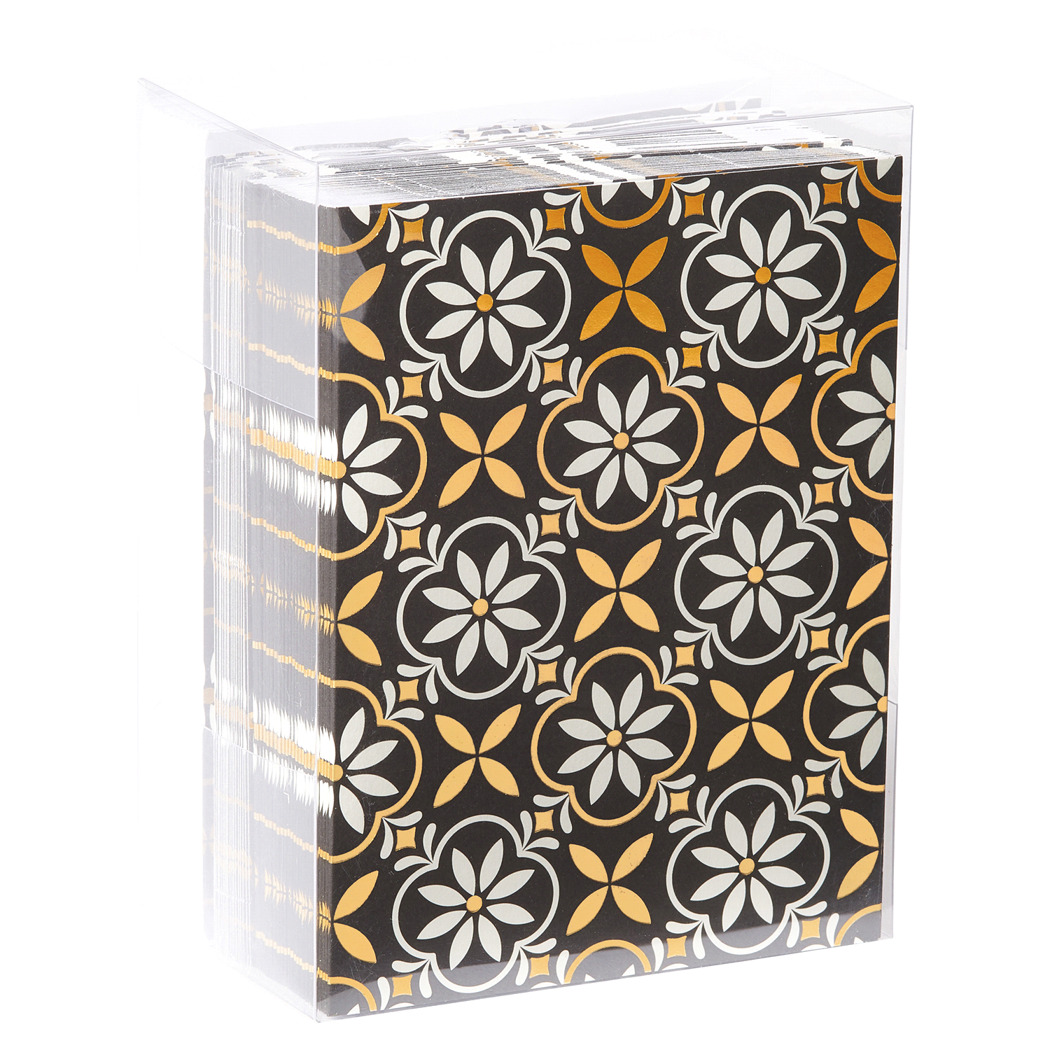 slide 3 of 3, American Greetings Floral Tile Pattern Note Cards and Envelopes, 50 ct