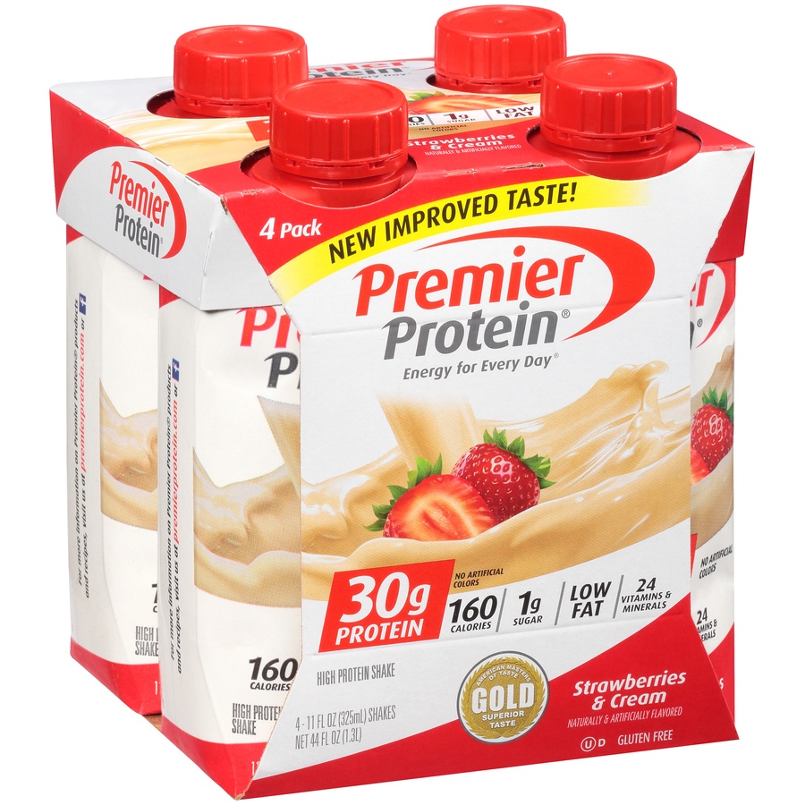 slide 2 of 8, Premier Protein Strawberry Protein Shake, 44 fl oz