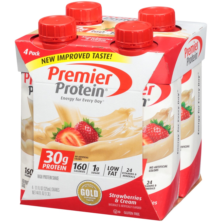 slide 3 of 8, Premier Protein Strawberry Protein Shake, 44 fl oz