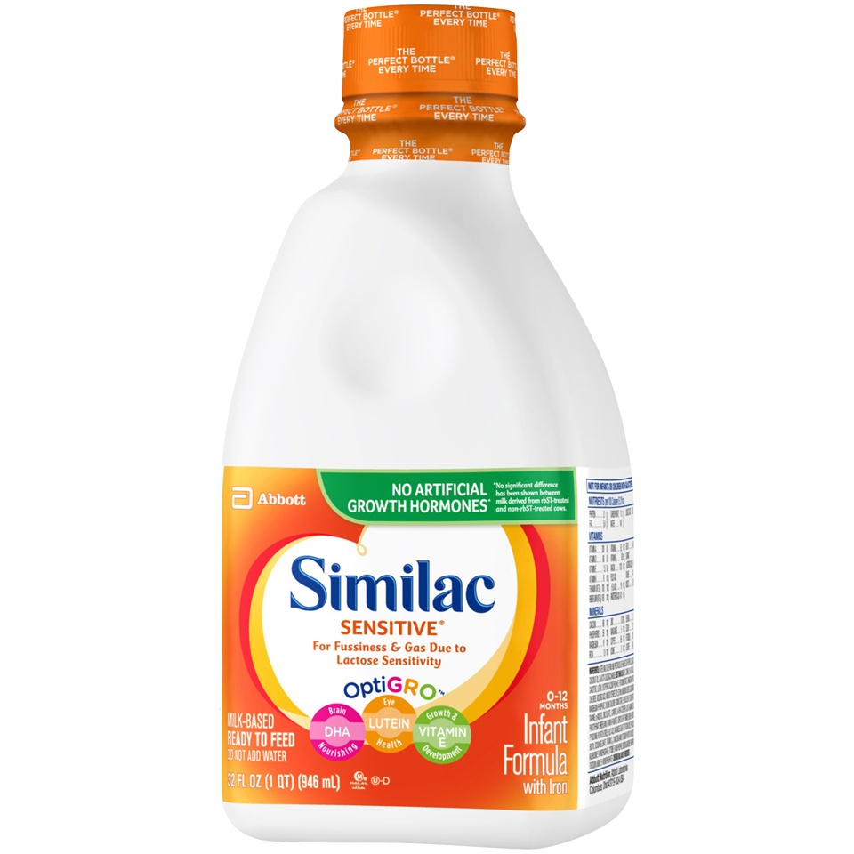 slide 3 of 8, Similac Sensitive Infant Formula, 32 Fl Oz, 32 fl oz