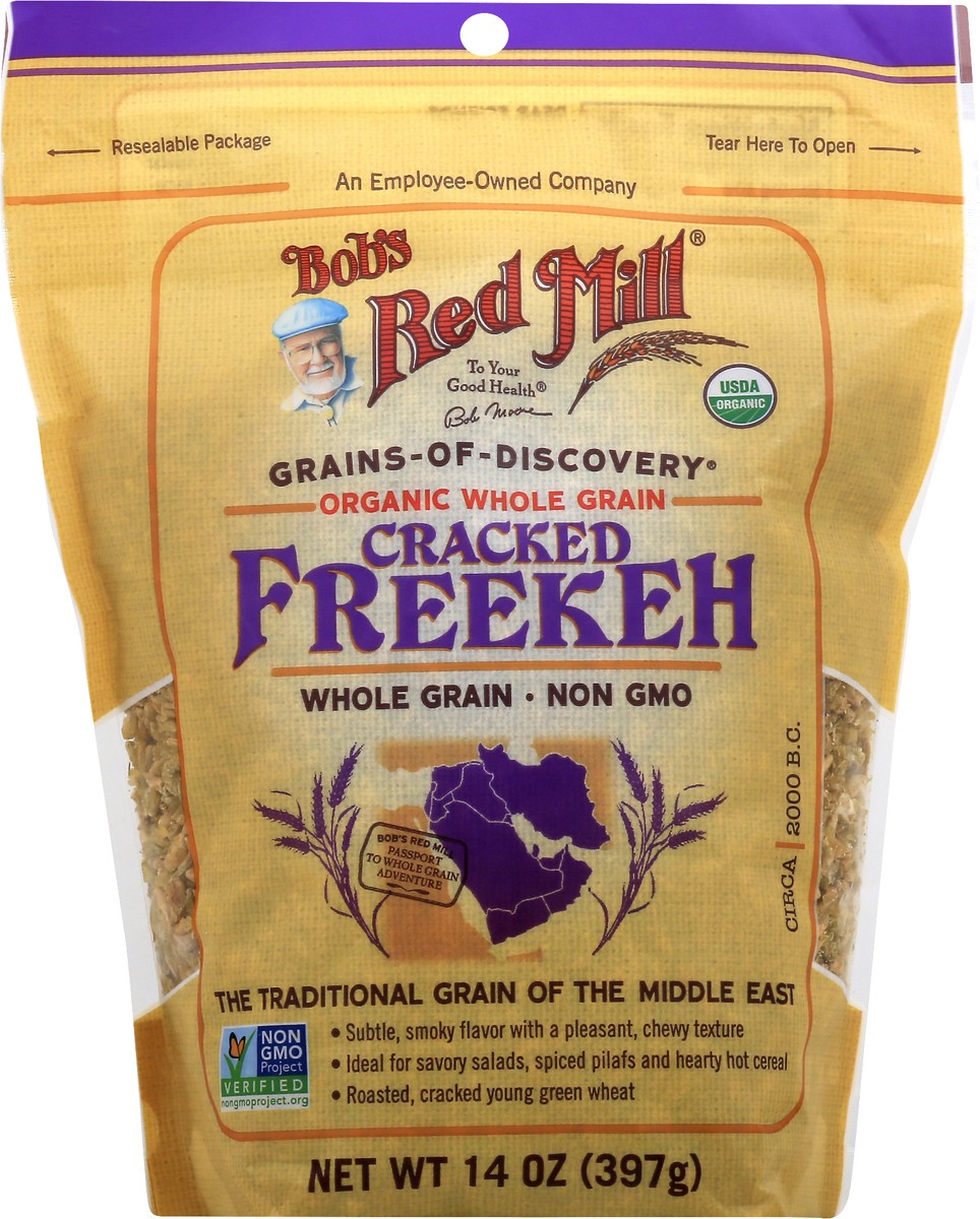 slide 1 of 9, Bob's Red Mill Organic Whole Grain Cracked Freekeh, 16 oz