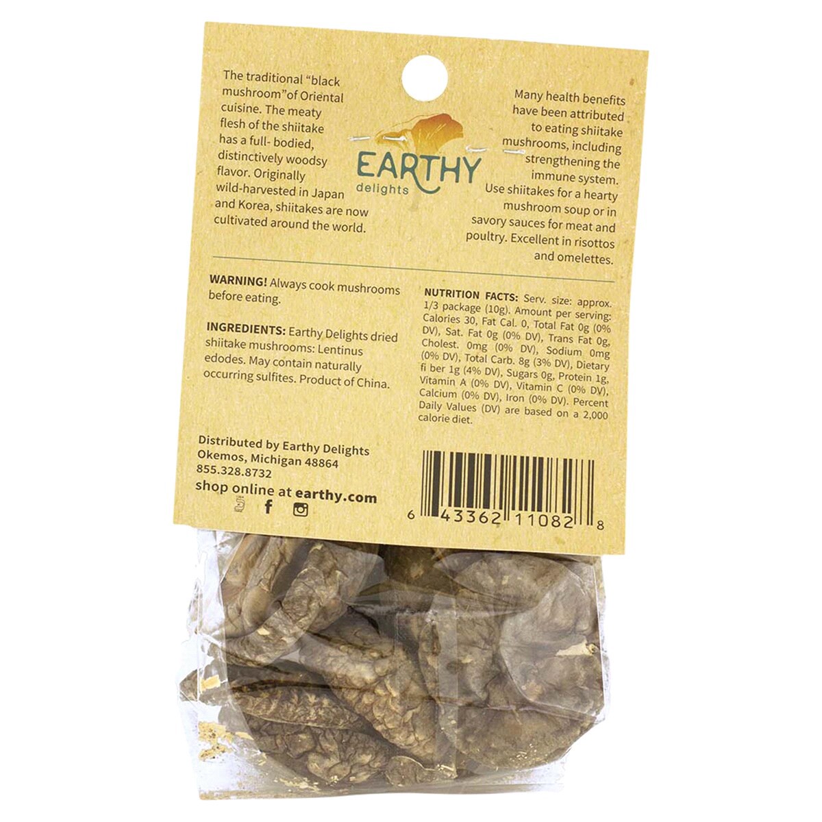 slide 5 of 5, Earthy Delights Dried Shiitake Mushrooms, 1 oz, 1 oz